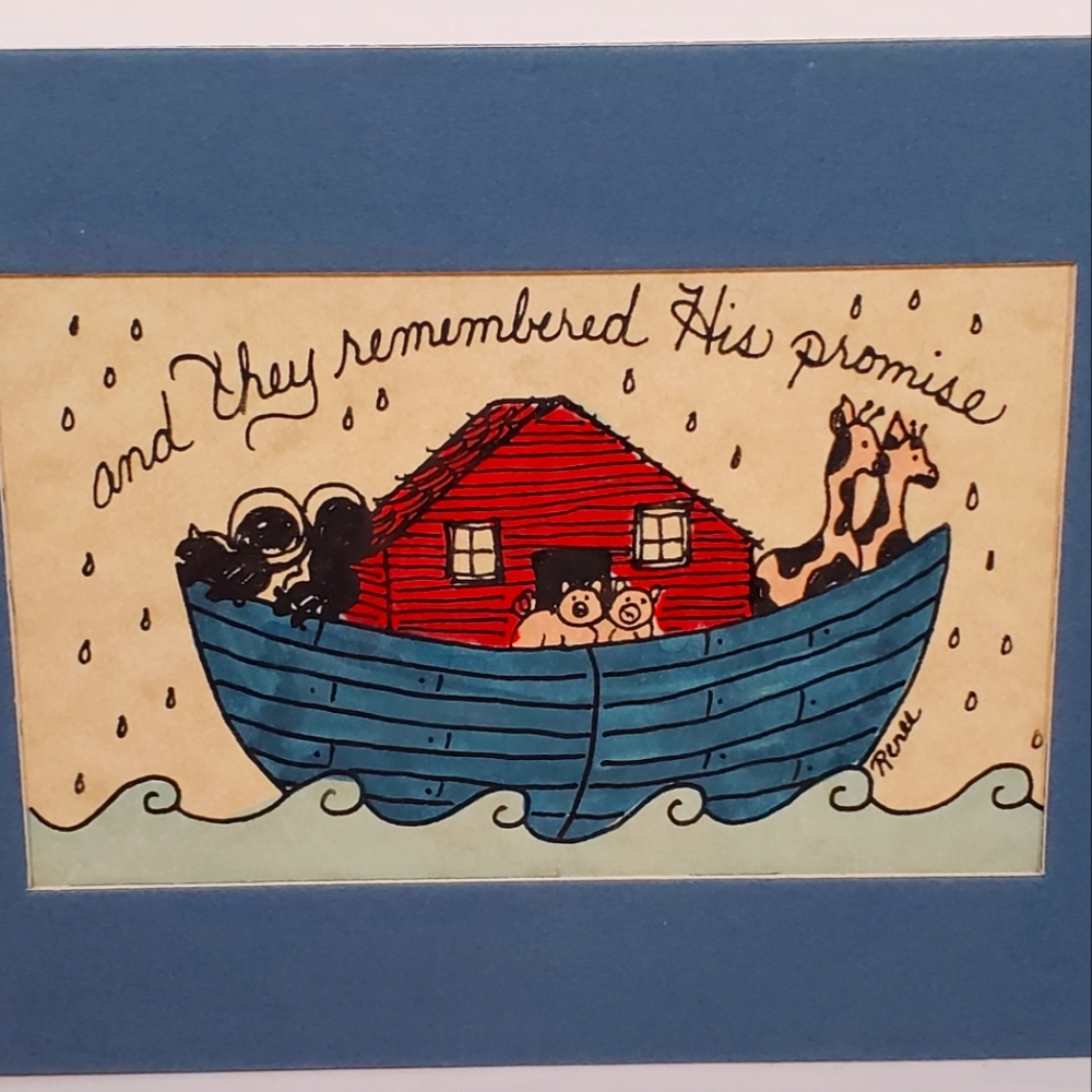 Pencil Drawing Noah's Ark by Renee